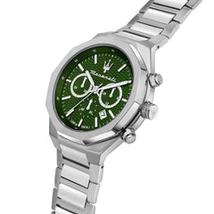 Maserati Stile 45MM CHR Green DIAL BR SS,Modern - Stainless Steel/Metallic
