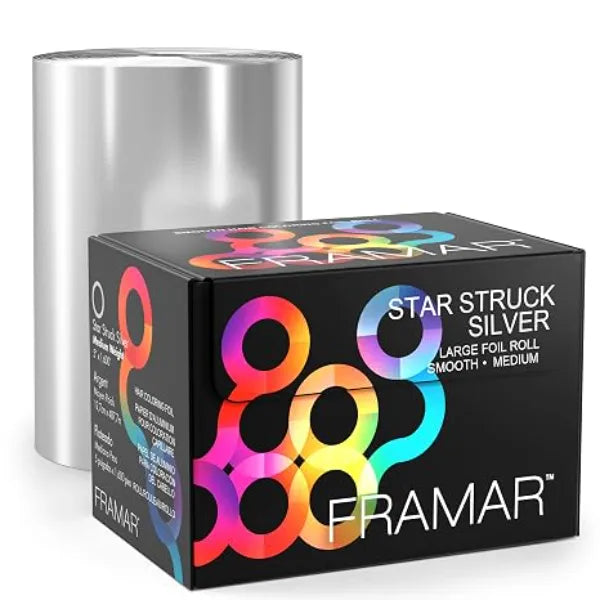 FRAMAR Large Silver Hair Foil, Hair Foils For Highlighting Long Hair, Salon