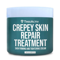 TreeActiv Crepey Skin Firming Cream Hyaluronic Acid & Shea Butter to Smooth Dry Wrinkled Skin, 8 oz
