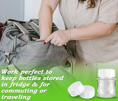 EESC2Y (6-PCs) Travel Bottle Caps Compatible with Avent Bottles, Bottle Lids Replacement