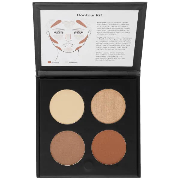 Glo Skin Beauty Contour Kit – Illuminate, Brighten & Sculpt with Buildable, Blendable Palette (Dark)