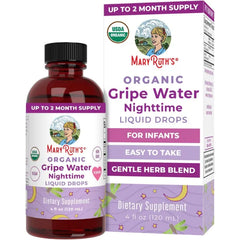 MARYRUTH'S USDA Organic Nighttime Gripe Water for Babies Herbal Blend, 4 oz | Herbal Blend for Little Tummies, Ginger Root, Lemon Balm, Fennel Seed, Vegan