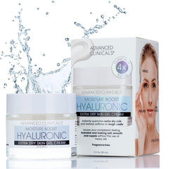 Advanced Clinicals Hyaluronic Acid Moisturizing Gel Face Cream with Vitamin E + B5 | Vitamin C Facial Moisturizing Lotion Hydrates Dry Skin and Improves the Appearance of Wrinkles and Fine Lines, 2 fl oz