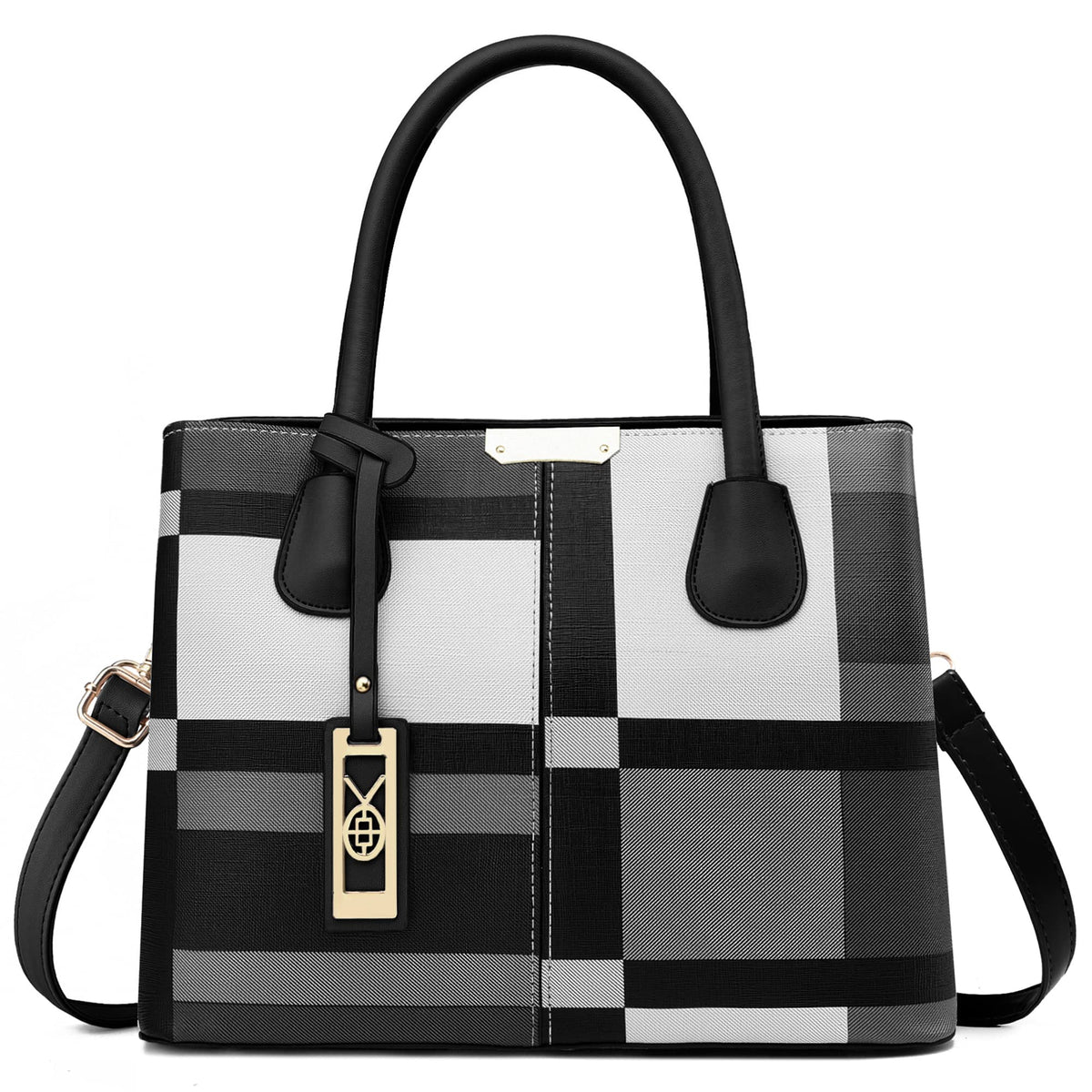 COCIFER Purses and Handbags for Women Shoulder Tote Bags Top Handle Satchel (XMQB888) - Dark Gray