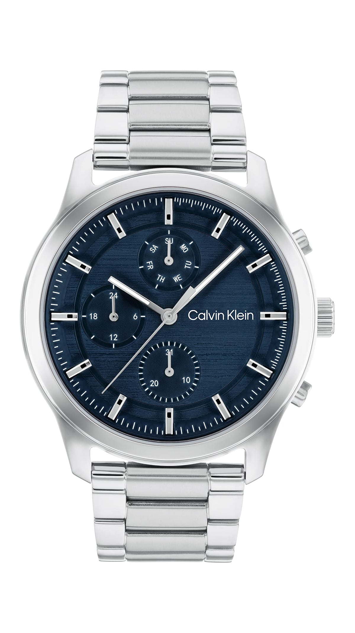 Calvin Klein SPORT MULTI-FUNCTION Men's Watch, Analog - Silver / Blue