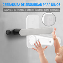 Techoln 4 Pack Improved Door Locks for Kids Safety - Child Proof Door Lever Lock - Durable ABS with 3M Adhesive Child Door Lock, No Drilling Child Safety Locks for Doors