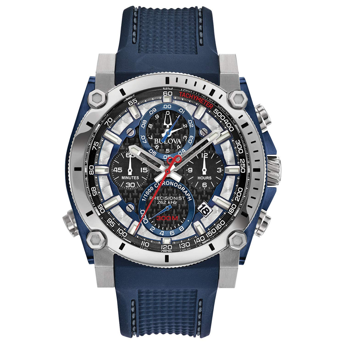 Bulova Dress Watch - Stainless Steel/Blue Rubber Strap