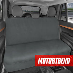 BDK Motor Trend Aquashield Gray Waterproof Rear Bench Car Seat Cover - Padded Neoprene Back Seat Cover For Cars, Ideal Back Seat Protector For Kids & Dogs, Interior Covers For Auto Truck Van Suv