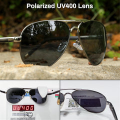 ROCKNIGHT Polarized Aviator Sunglasses for Men Women Metal Flat Top Sunglasses lightweight Driving UV400 Outdoor 58mm