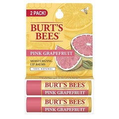 Burt's Bees Pink Grapefruit Moisturizing Lip Balm Twin Pack