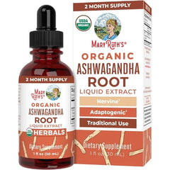 MARYRUTH'S Ashwagandha Root Liquid Drops, Mood & Stress Support Supplement | Mood & Stress Support Supplement, Calm & Relaxation, 590mg Ashwagandha, Adaptogen & Nervine, Vegan