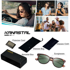 KANASTAL Polarized Sunglasses for Women Men, Classic Driving Ladies Sun Glasses, Fashion Butterfly Shades for Womens Outdoor 100% UV400 Protection