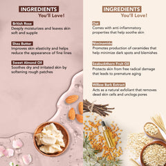 Botanic Hearth Oat & Niacinamide Face Wash and British Rose & Almond Body Wash (Pack of 2)