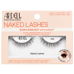 Ardell Professional Naked Lashes Blends Seamlessly With Invisiband, Natural Looking Lashes, For Length, Volume and Definition, #420
