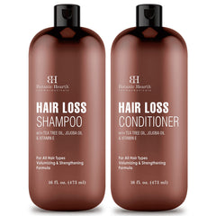 Botanic Hearth Hair Loss Shampoo and Conditioner For Hair Growth Volumizing & Thicking Formula With Biotin , Tea Tree, Jojoba & Vitamin E Sulphate Free Hair Care Set 473ml x 2