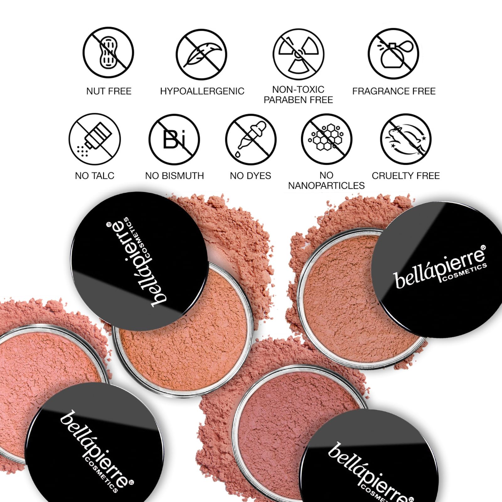 bellapierre Mineral Blush | Warm Dewy Complexion | Non-Toxic & Paraben Free | Hypoallergenic | Loose Powder - 0.3-Ounce – Amaretto