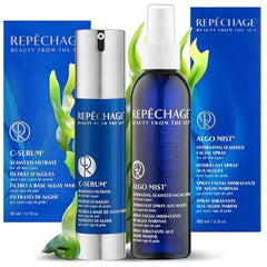 Repechage C Serum & Algo Mist Hydrating Facial Spray Seaweed Based Face Serum & Hydrating Facial Spray With Vitamins, Aloe & Botanicals For Soft, Smooth Skin