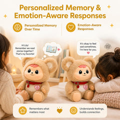 AI-Powered Plush Toy 11.8-Inch Interactive Talking Stuffed Animal Companion