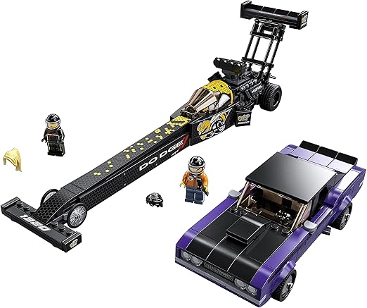 LEGO LEGO® Speed Champions Mopar Dodge//SRT Top Fuel Dragster and 1970 Dodge Challenger T/A 76904 Building Kit (627 Pieces), Multi-colour