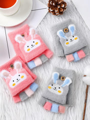 Women's Winter Touch Screen Gloves, Warm Fleece Lined Knit Gloves Elastic Cuff Winter Texting Gloves - Pink/Gray