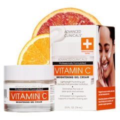 Advanced Clinicals Vitamin C Face Cream Moisturizer Skin Care Facial Lotion, Potent Vitamin C Gel Cream For Face Targets Dry Skin, Age Spots, Wrinkles, Hyperpigmentation, & Sun Damaged Skin, 2 Fl Oz