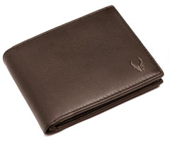 WildHorn® RFID Protected Genuine Leather Wallet for Men's - Brown-WH2083