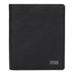Titan Men Bifold Leather Wallet - Black