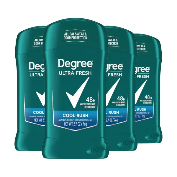 Degree Men Ultra Fresh Antiperspirant Deodorant Stick for Men 4 Pack Cool Rush 2.7 oz
