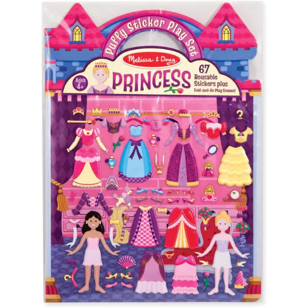Melissa & Doug Puffy Sticker Set: Princess - 67 Reusable Stickers