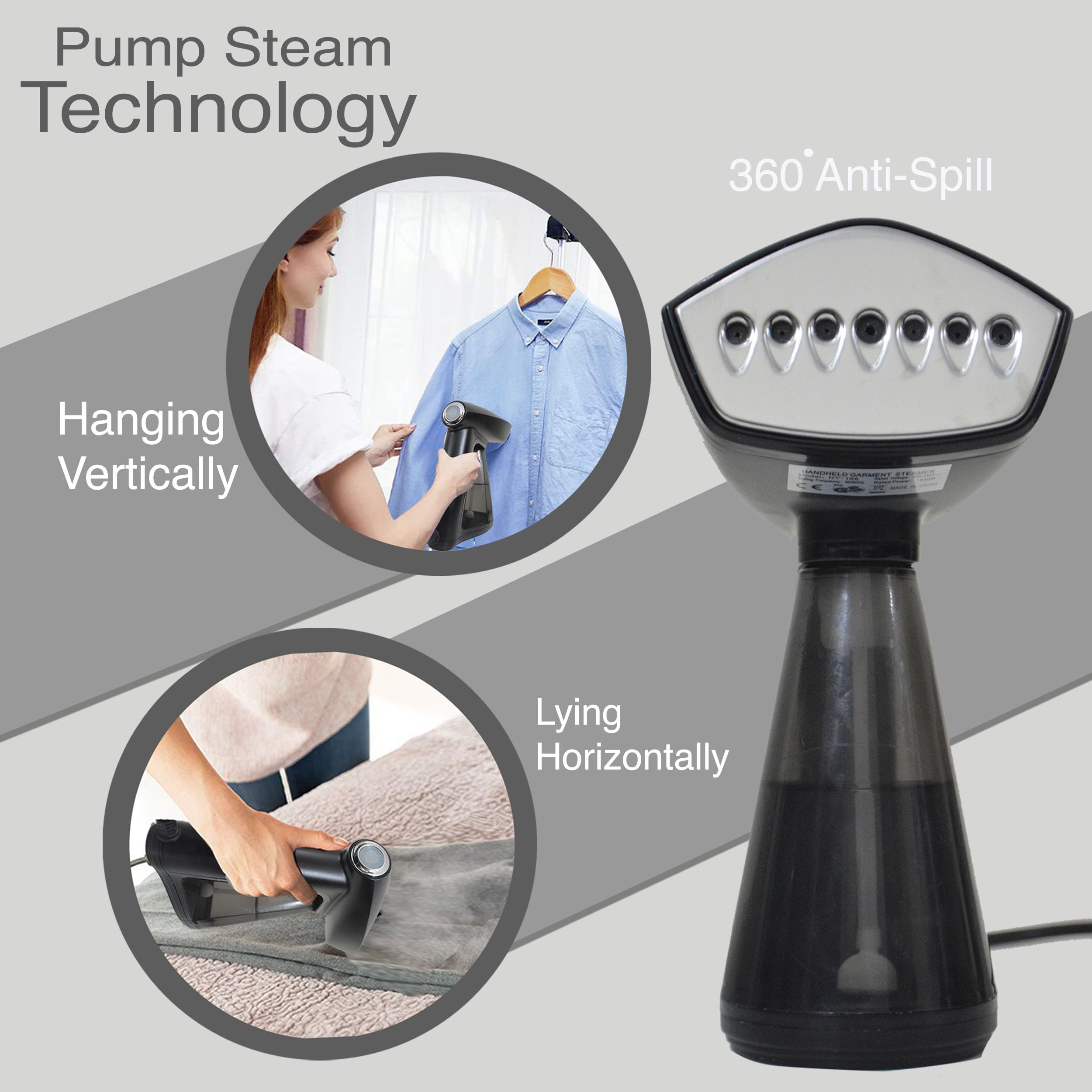 NXT Garment Steamer – Steamer Clothes, 1640 Watt Steam Iron for Clothes, Fast Heat Up Iron Steamer with 260ML Large Detachable Water Tank, Lightweight Travel Steamer for Fabrics and Clothes