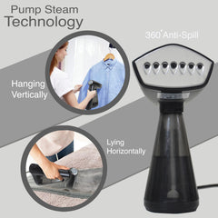NXT Garment Steamer – Steamer Clothes, 1640 Watt Steam Iron for Clothes, Fast Heat Up Iron Steamer with 260ML Large Detachable Water Tank, Lightweight Travel Steamer for Fabrics and Clothes