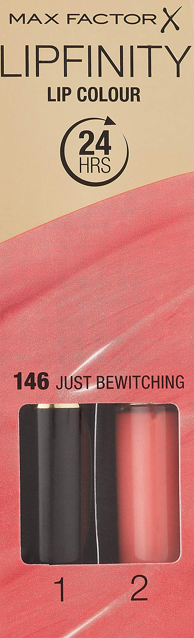 Max Factor Lipfinity 24H Wear Lip Gloss & Top Coat - 0.08 fl oz/0.07 oz (Just Bewitching #146)
