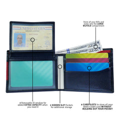 Tommy Hilfiger Wallet for Men - Blue/White/Red