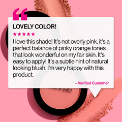wet n wild Color Icon Blush, Effortless Matte Natural Sheer Glow & Seamless Blend, Luxuriously Infused Smooth Jojoba Oil, Cruelty-Free & Vegan - Pinch Me Pink(Packaged)