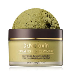 Dr.Melaxin DUBAI PEPTIDE CLAY MASK Moisture-Rich Whipped Clay Texture Contains Charcoal for Pore & Skin Texture Care korean skin care 3.52 Oz (100g)