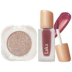 Laka Lid & Lip Duo Mono Eyeshadow #921 Allure & Fruity Glam Tint #102 Dewy