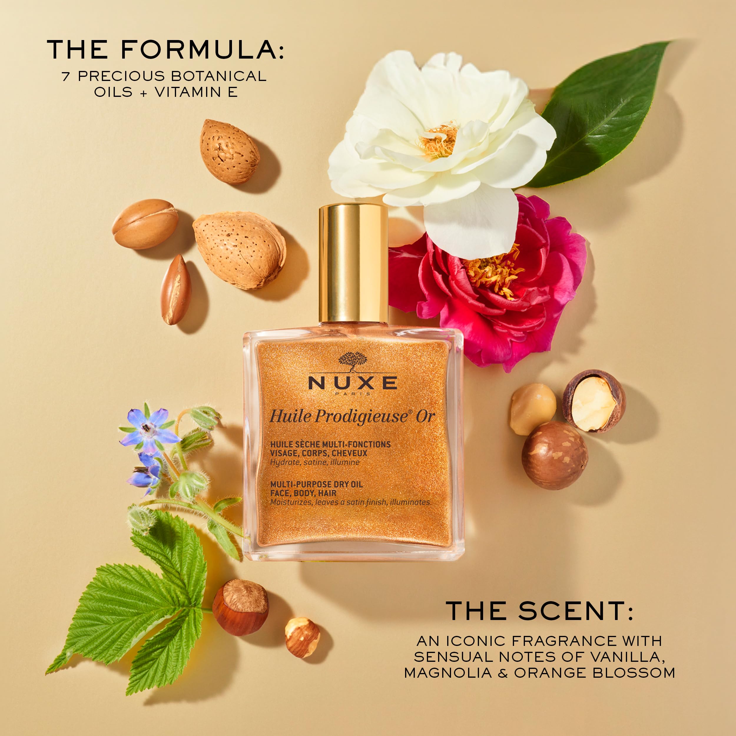 Nuxe - Huile Prodigieuse Golden Shimmer Face and Body Oil 50 ml (Pack of 1) bronze