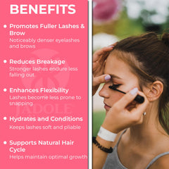 Jadole Naturals Eyelash Growth Enhancer & Brow Serum with Collagen & Natural Growth Peptides for Long, Thick Lashes and Eyebrows! Dermatologist Certified, Cruelty Free & Hypoallergenic