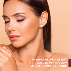 Doll 10 Golden Pearl Face & Body Bronzer - Limited Edition Long Wear Lightweight Pressed Powder Contour Compact