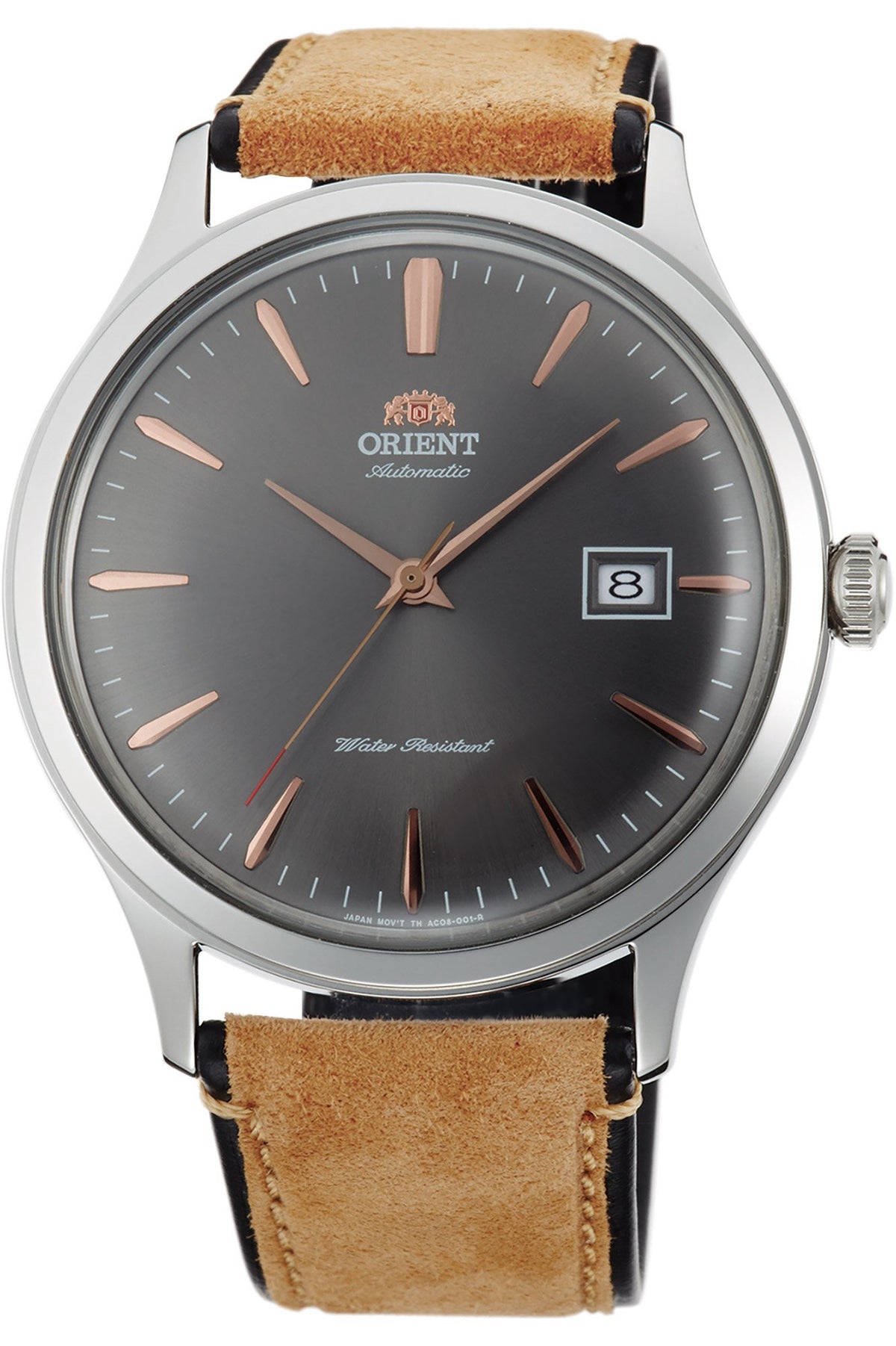 Orient Mens Automatic Watch, Analog Display and Leather Strap FAC08003A0