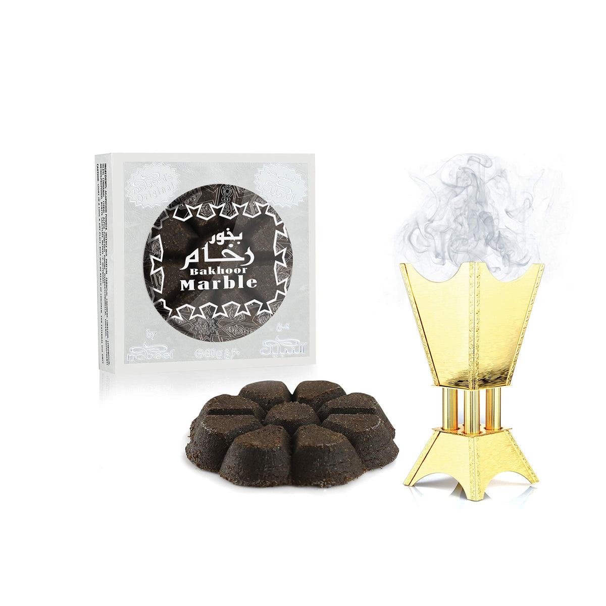 Nabeel Perfumes Bakhoor Marble Incense Solid Perfume For Unisex, 30 Gm