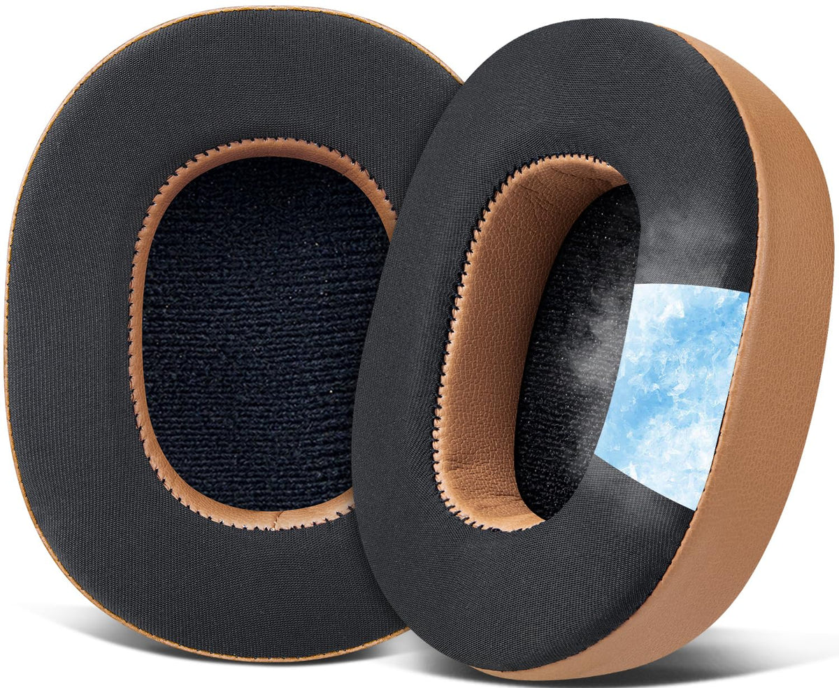 SOULWIT Cooling-Gel Earpads Cushions Replacement for Skullcandy Hesh 3/ANC/Evo & Crusher Wireless/ANC/Evo & Venue ANC Over-Ear Headphones,Ear Pads Cushions with Noise Isolation Foam (Brown)