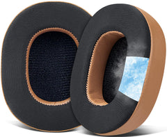 SOULWIT Cooling-Gel Earpads Cushions Replacement for Skullcandy Hesh 3/ANC/Evo & Crusher Wireless/ANC/Evo & Venue ANC Over-Ear Headphones,Ear Pads Cushions with Noise Isolation Foam (Brown)