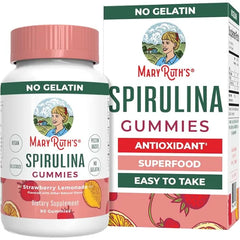 MARYRUTH'S Spirulina Gummies Made with Organic Spirulina, 90 Count, Vegan | Made with Organic Spirulina, Superfood, Antioxidant, Vegan, Non-GMO