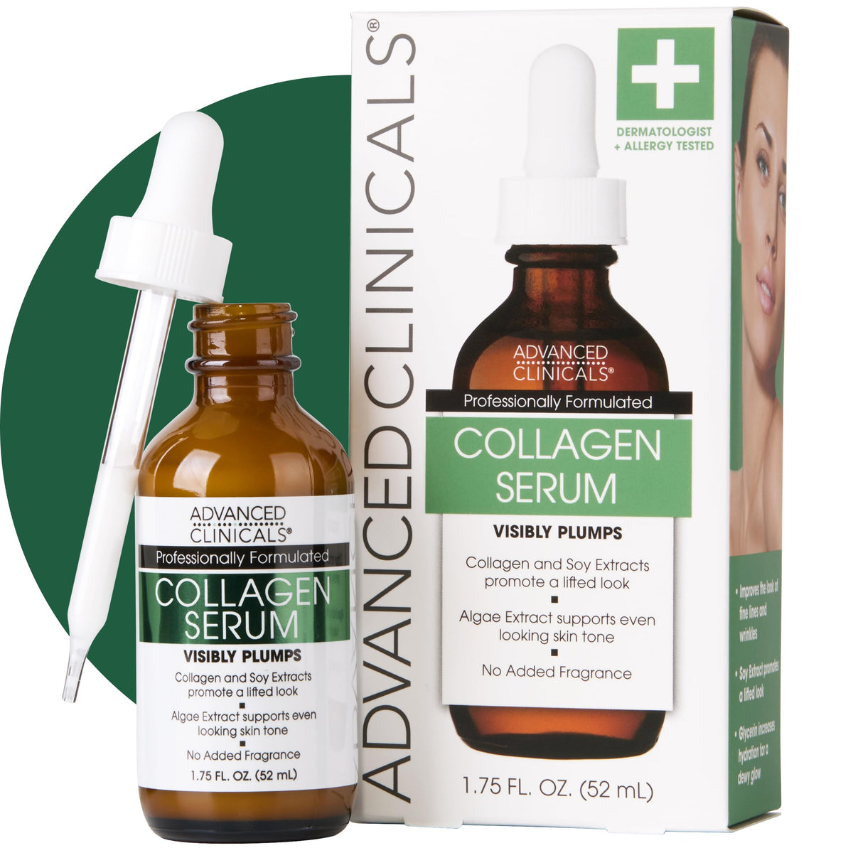 Advanced Clinicals Anti-Aging Facial Moisturizing Serum for Firming, Brightening, and Hydrating Skin, 1.75 fl oz