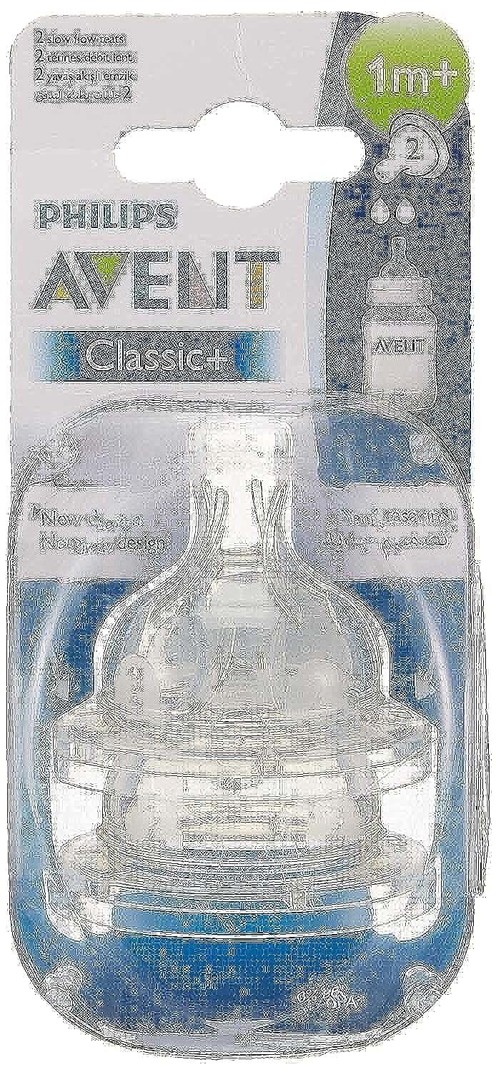 Philips Avent Classic Slow Flow Teats, Pack Of 2, Scf632/27