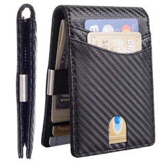 Anheyu Wallet for Men,Mens Minimalist Wallet 1-12 Cards Big Cash Slot,Pop Up Case, Credit Card Slot - Slim Aluminum Wallet with RFID Blocking, Leather Wallet Front Pocket with ID Window