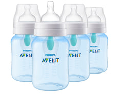 Philips Avent Anti-colic Baby Bottle with AirFree vent 9oz 4pk Blue, SCF405/44