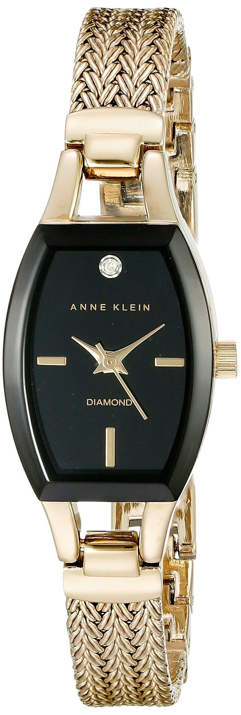 Anne Klein Women's Genuine Diamond Dial Mesh Bracelet Watch