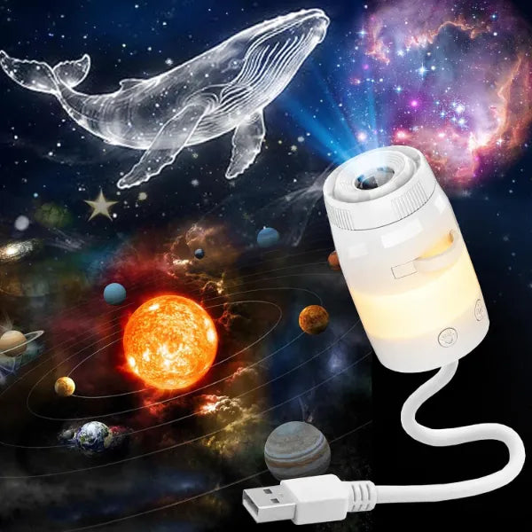 CHMQFCUP 2 in 1 Galaxy Projector Night Light, 13 Sliding Projection Films
